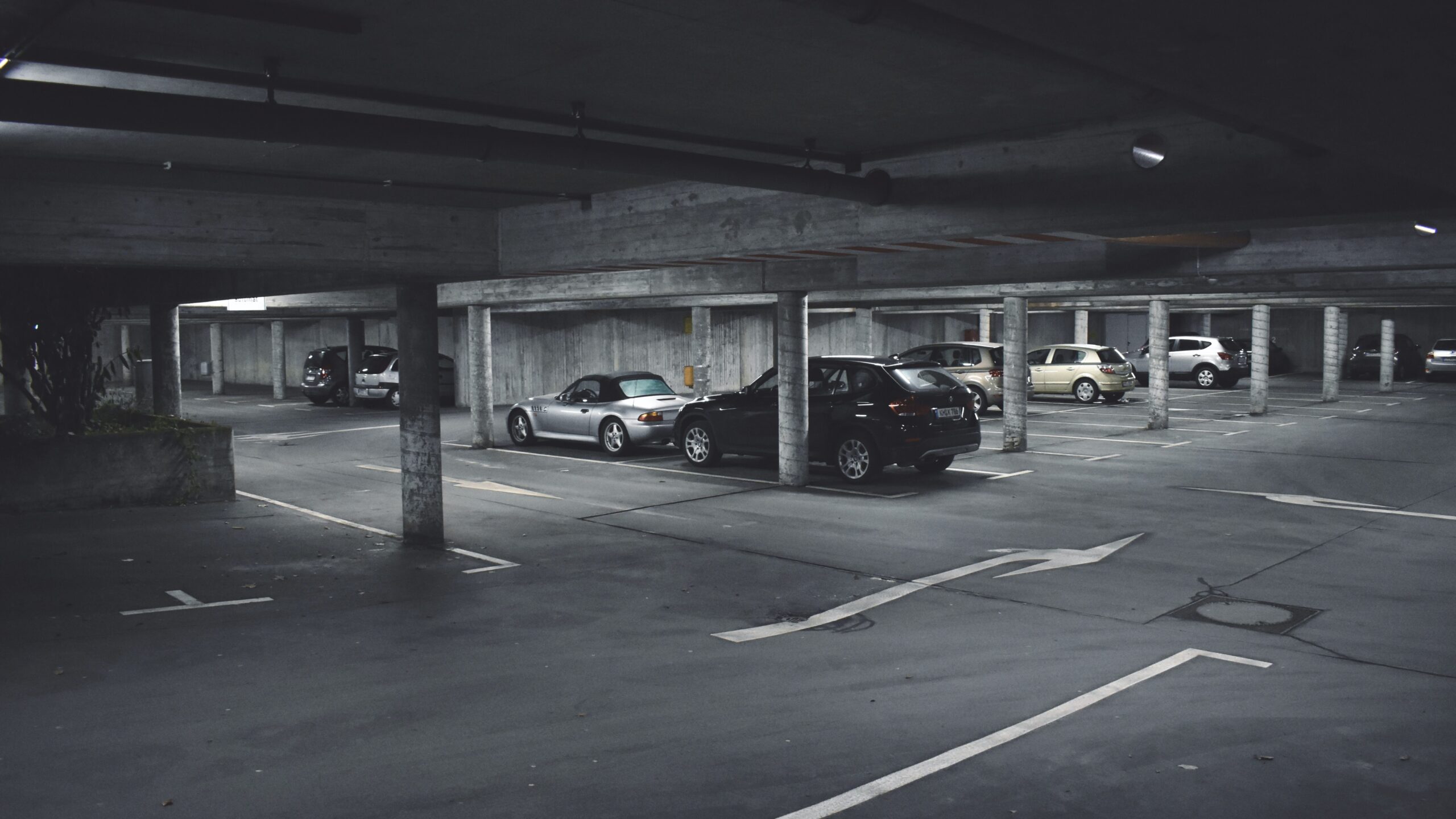 background image of a parking garage