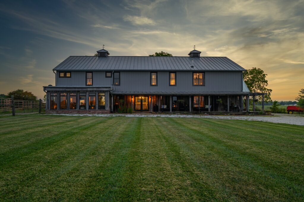 photograph of a freshly pressure washed luxury home