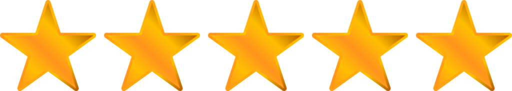 graphic of five stars to illustrate our exceptional customer reviews