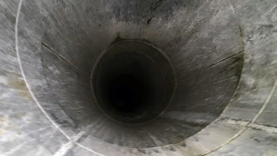 image of a freshly cleaned trash chute