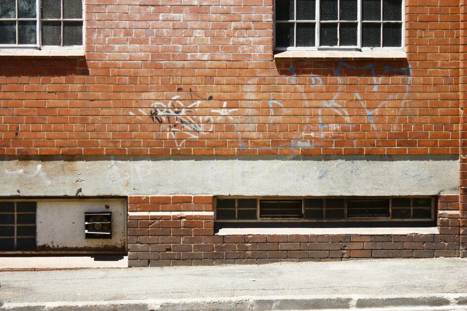 photo of a wall to be cleaned by a graffiti removal company