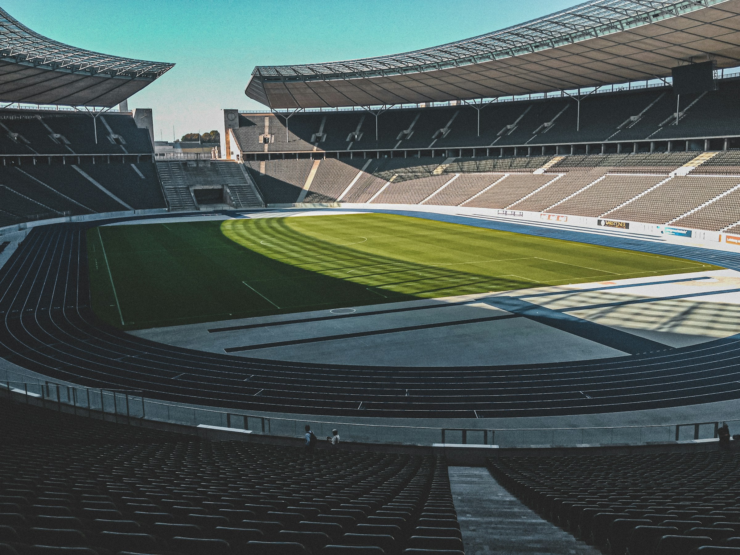background photo of an empty stadium