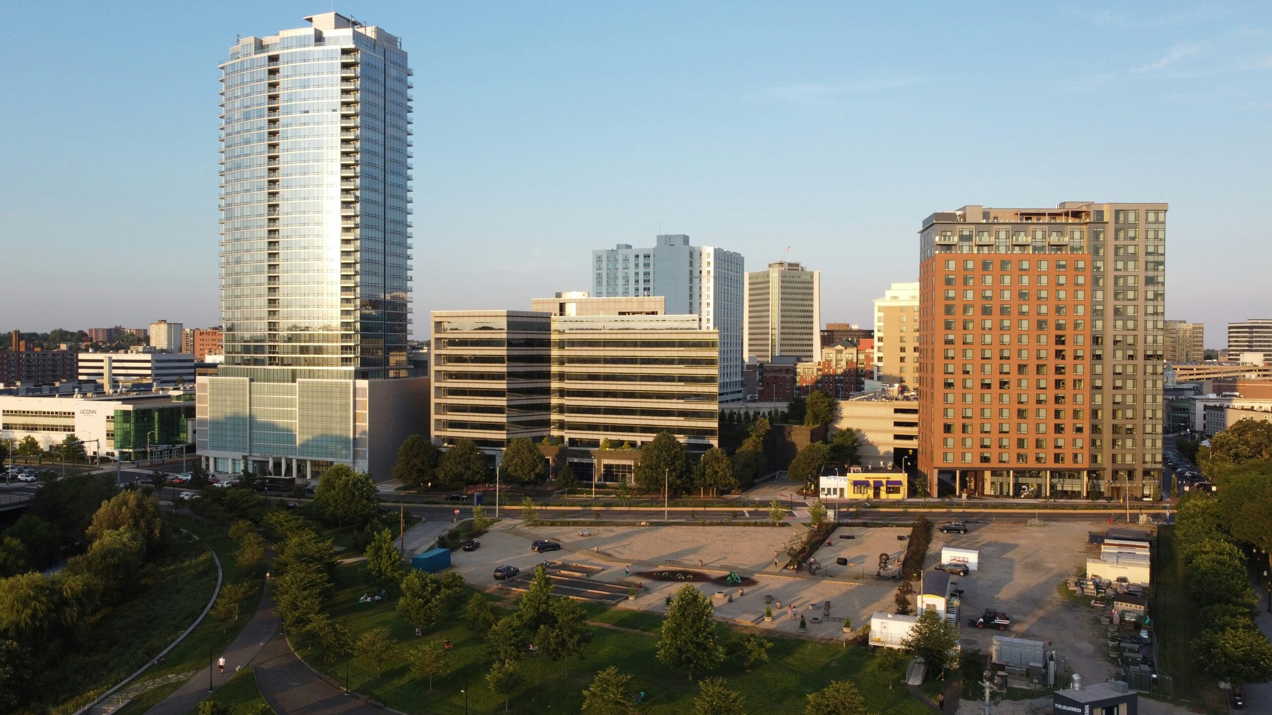 photograph of the stamford, CT city skyline
