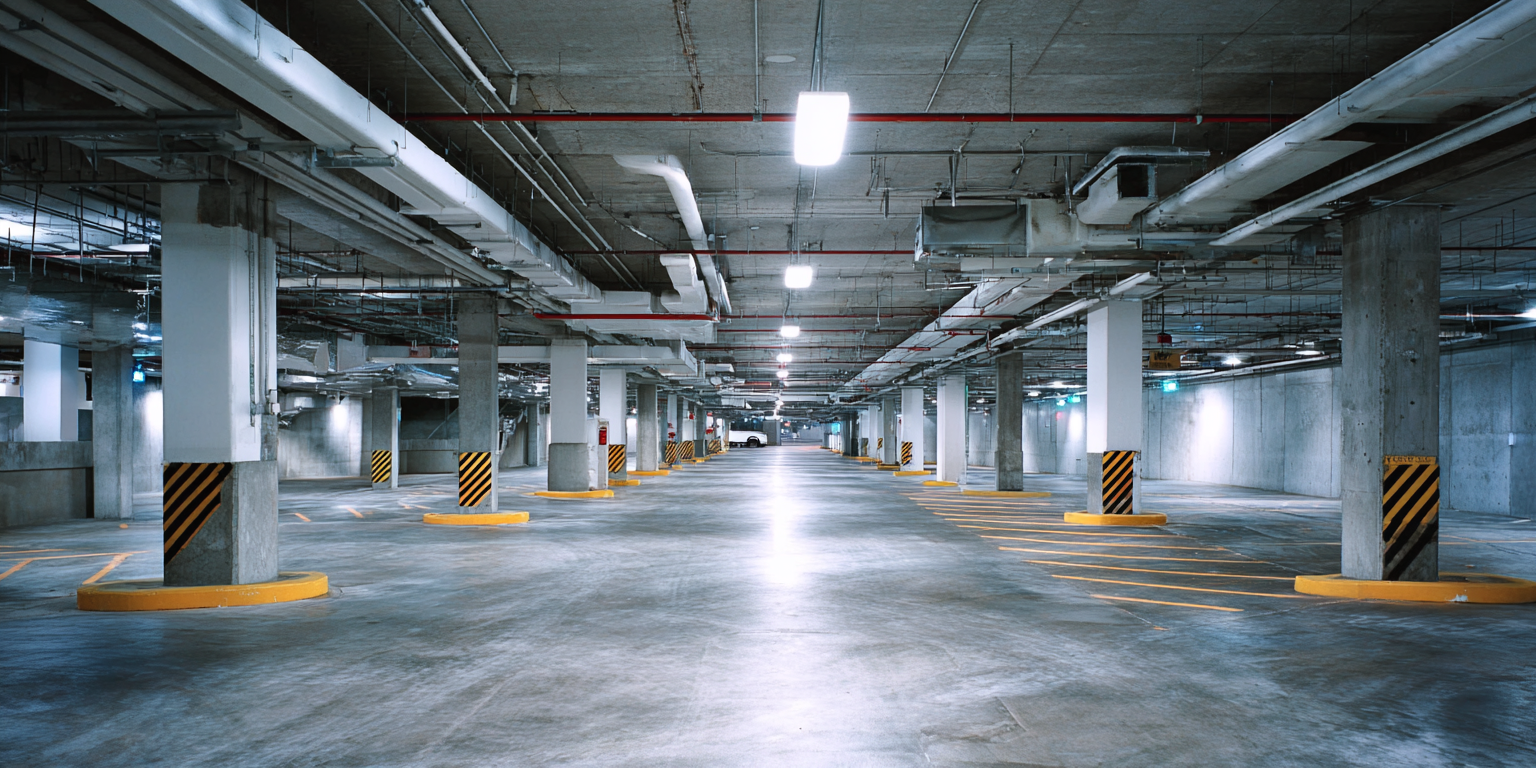image of the interior of a parking garage