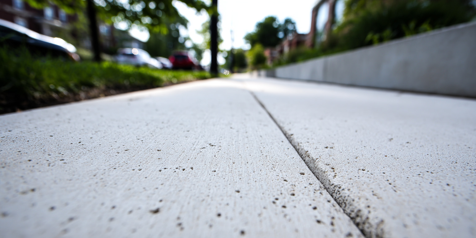 image of a closeup of a clean concrete sidewalk