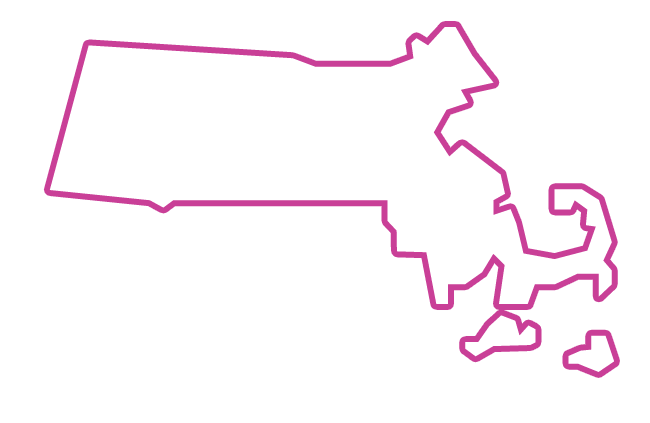 Map of the OFF THE WALL Power Washing service area showing Southern New England highlighting Massachusetts