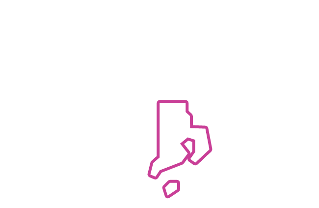 Map of the OFF THE WALL Power Washing service area showing Southern New England highlighting Rhode Island